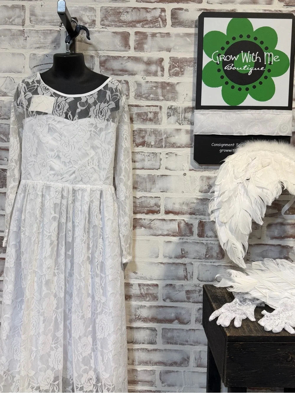 White angel halloween costume youth 10/12